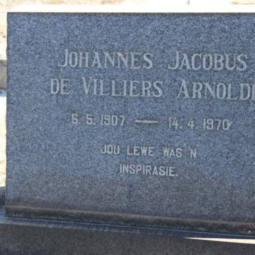 ARNOLDI Jacobus Johannes De Villiers 1907-1970