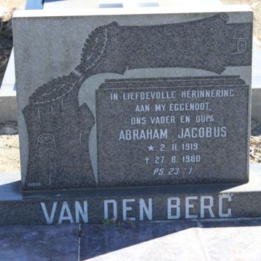 BERG Abraham Jacobus, van den 1919-1980