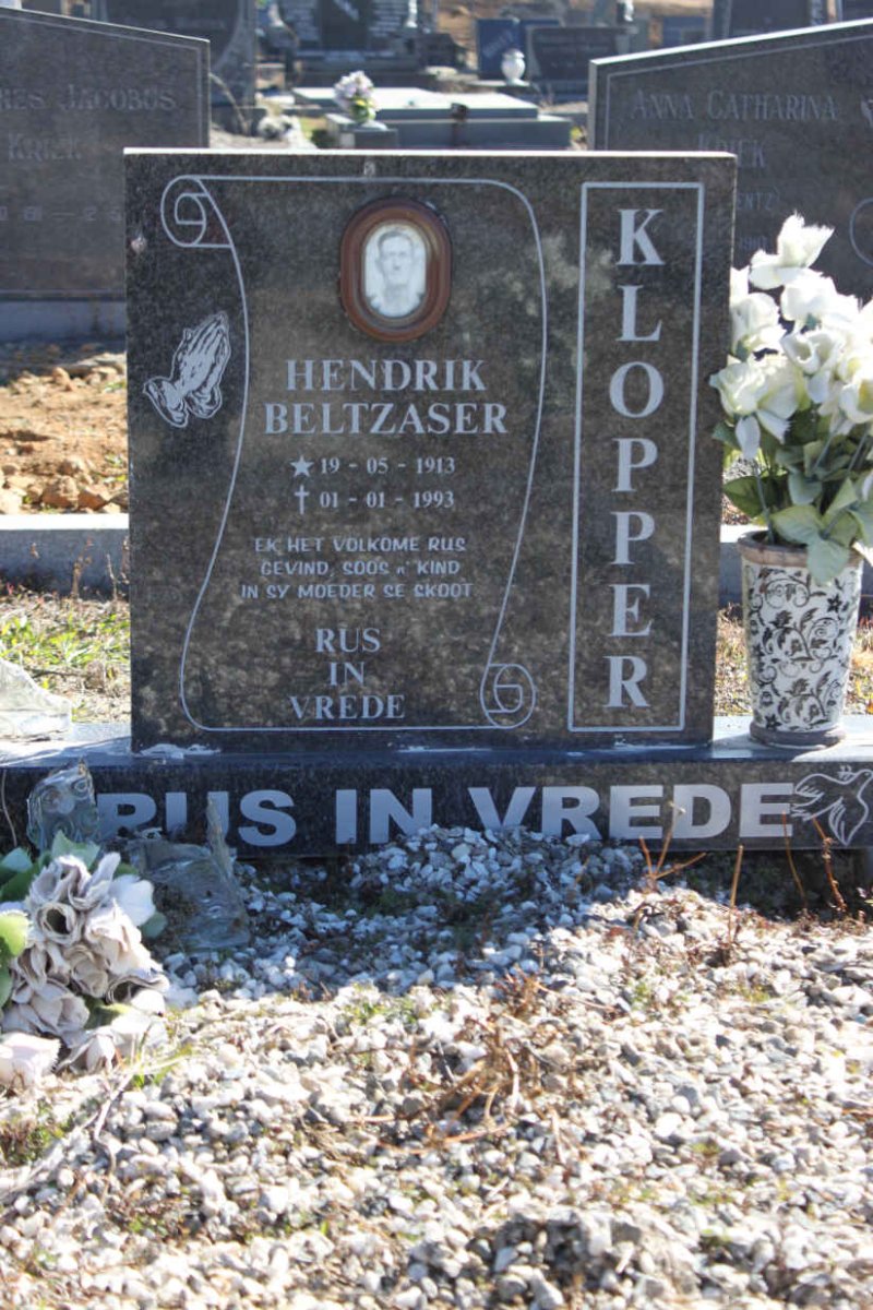 KLOPPER Hendrik Beltzaser 1913-1993