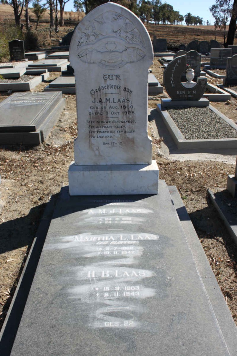 LAAS J.A.M. 1860-1928 :: LAAS A.M.J. 1881-1927 :: LAAS Martha L. nee KLOPPER 1862-1947 :: LAAS H.B. 1883-1943