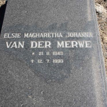 MERWE Elsie Magharetha Johanna, van der 1943-1990