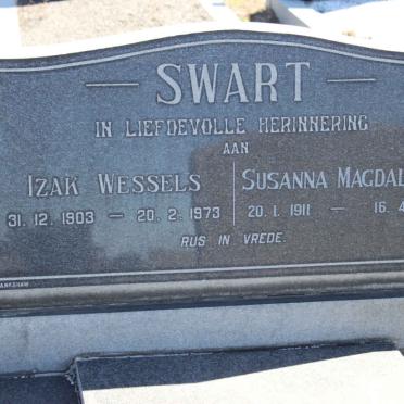 SWART Izak Wessels 1903-1933 &amp; Susanna Magdalena 1911-1955