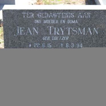 TRYTSMAN Jean nee COETZER 1915-1994