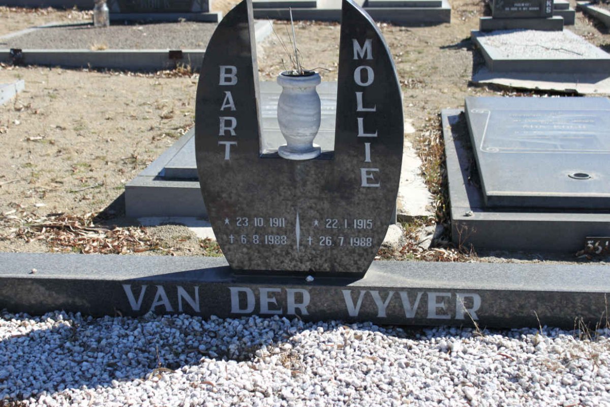 VYVER Bart, van der 1911-1988 &amp; Mollie 1915-1988