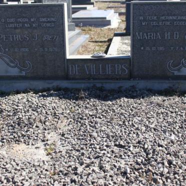 VILLIERS Petrus J., de 1906-1978 &amp; Maria H.D. 1915-1975