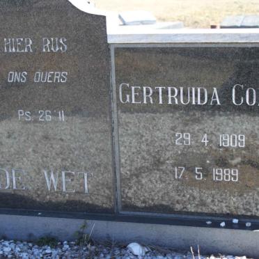 WET Getruida Cornelia, de 1909-1989
