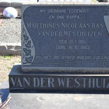 WESTHUIZEN Marthinus Nicolaas Ras, van der 1915-1963