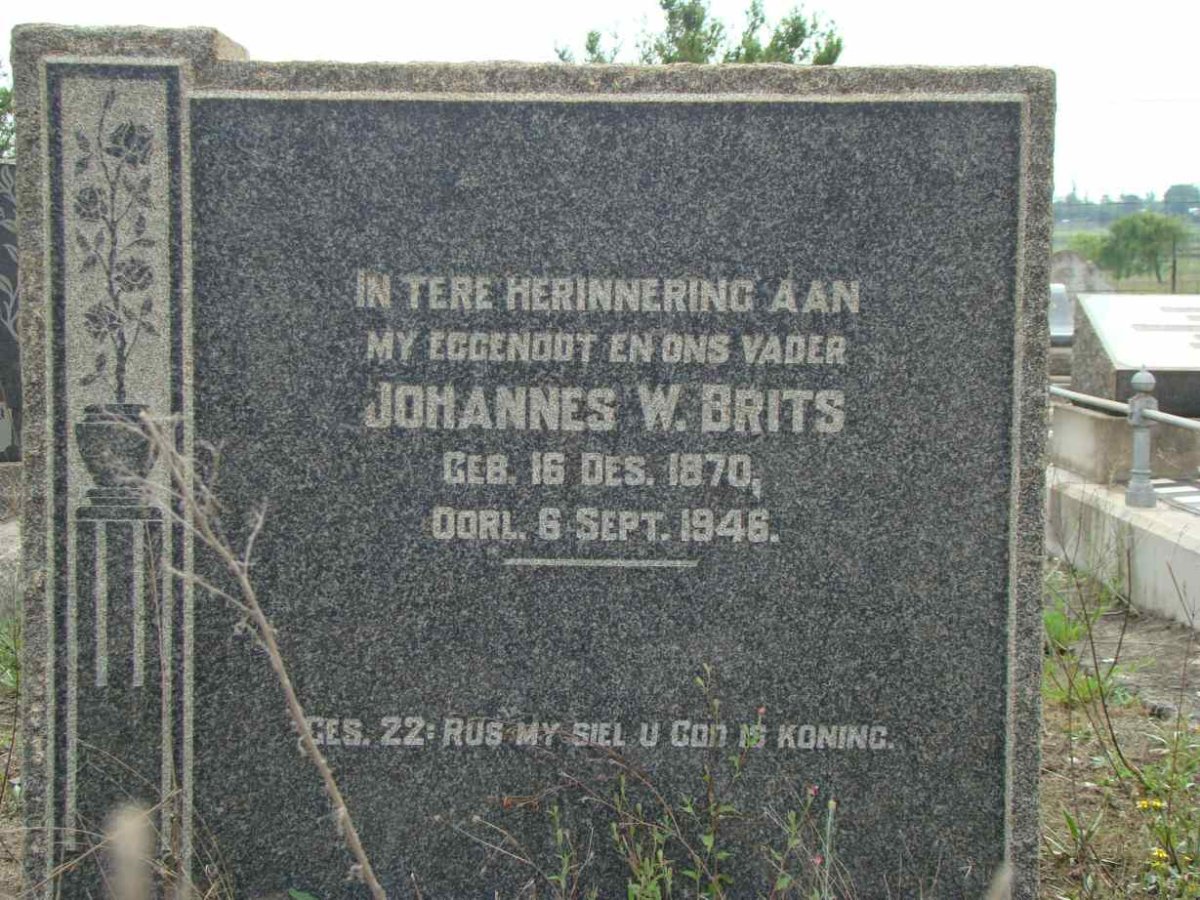BRITS Johannes W. 1870-1946