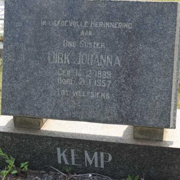 KEMP Dirk Johanna 1889-1957