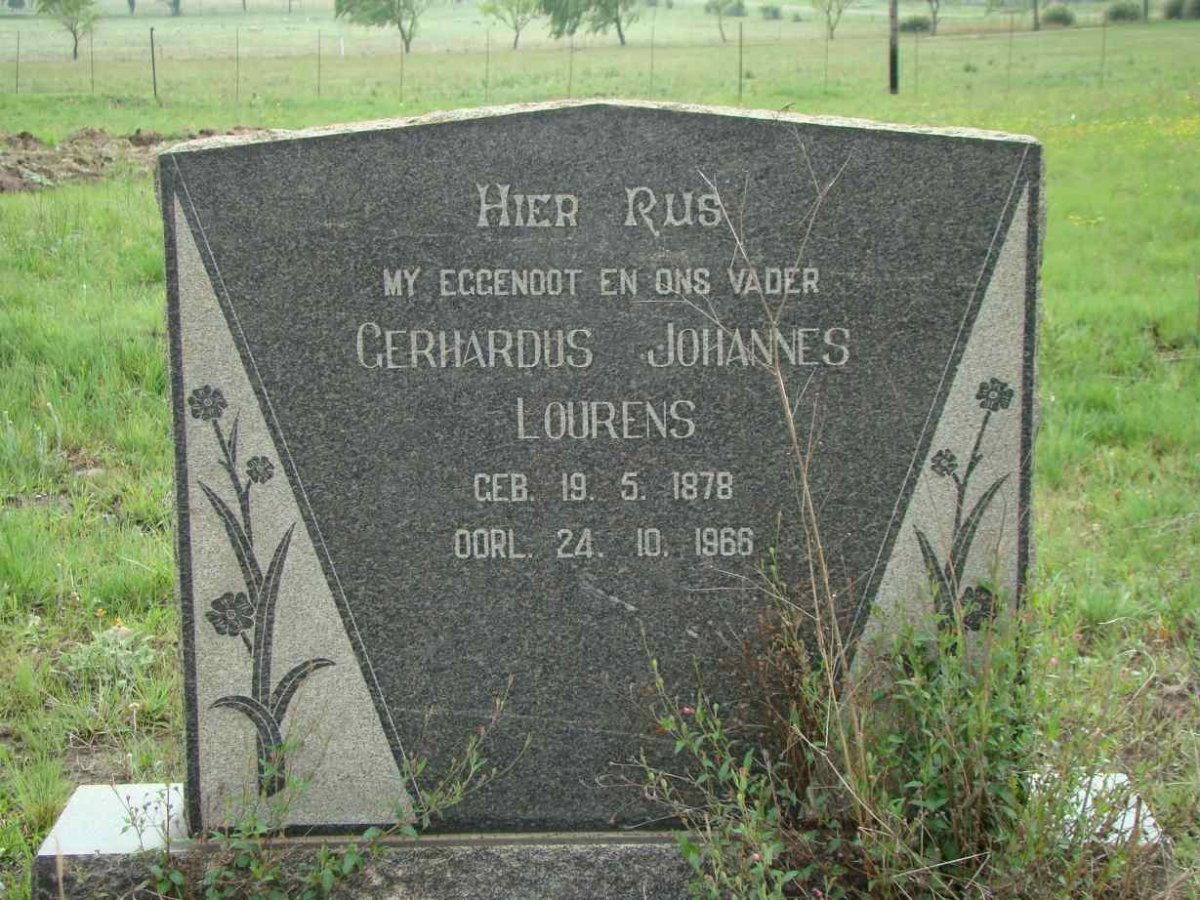 LOURENS Gerhardus Johannes 1878-1966