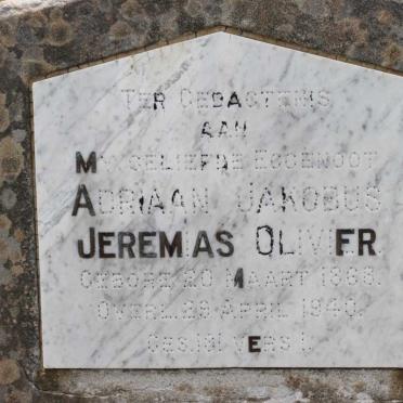 OLIVIER Adriaan Jakobus Jeremias 1868-1940