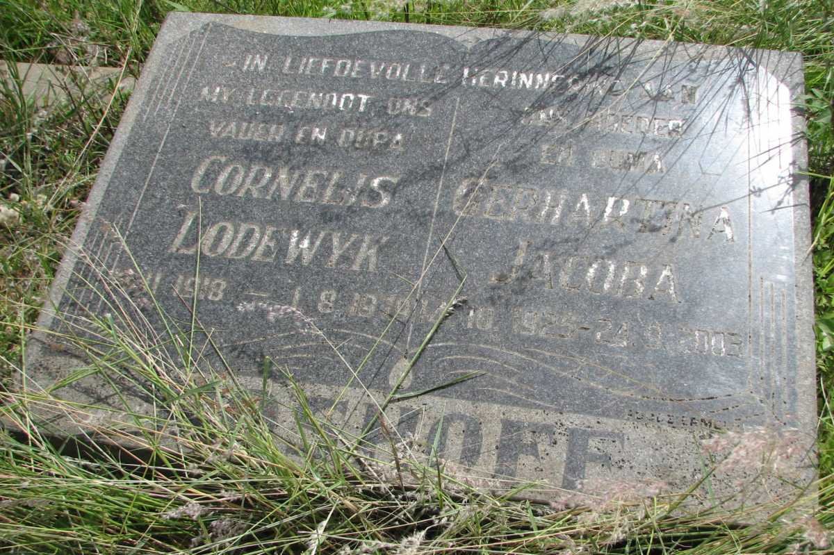 BOSHOFF Cornelis Lodewyk 1918-19?9 &amp; Gerhartina Jacoba 1925-2003