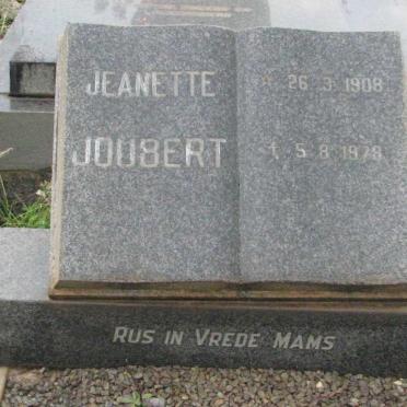 JOUBERT Jeanette 1908-1978