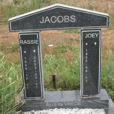 JACOBS Rassie 1949-2003 &amp; Joey 1955-