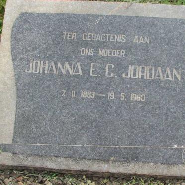 JORDAAN Johanna E.C. 1883-1960
