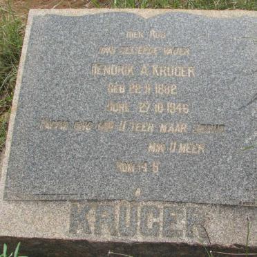 KRUGER Hendrik A. 1882-1946