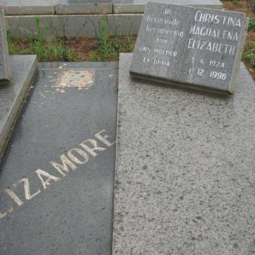 LIZAMORE John 1913-1979 &amp; Christina Magdalena Elizabeth 1924-1996
