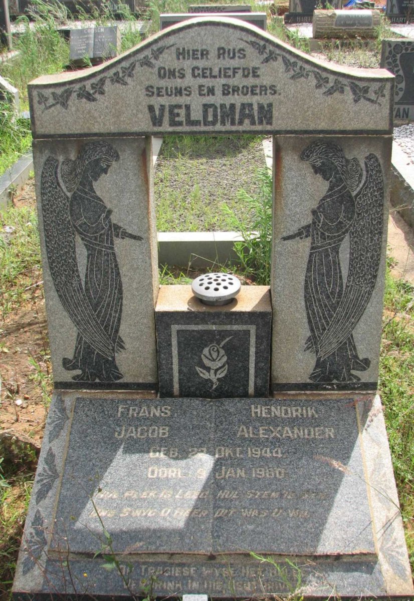 VELDMAN Frans Jacob 1944-1980 :: VELDMAN Hendrik Alexander 1944-1980