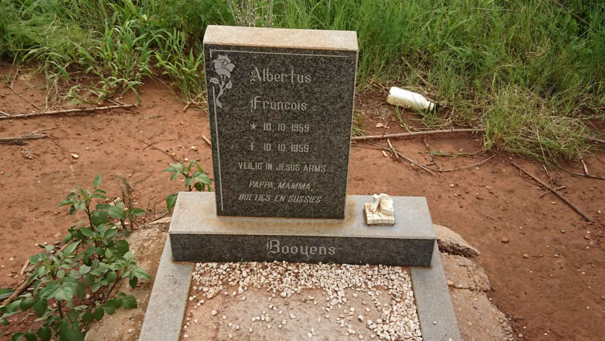 BOOYENS Albertus Francois 1959-1959