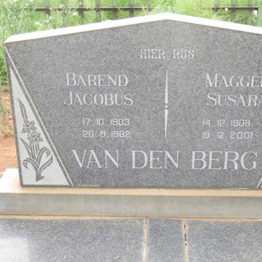 BERG Barend Jacobus, van den 1903-1982 &amp; Maggel Susara 1908-2001