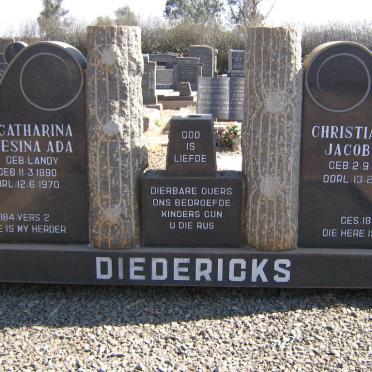 DIEDERICKS Christiaan Jacobus 1879-1976 &amp; Catharina Gesina Ada LANDY 1890-1970