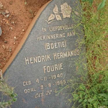 FOURIE Hendrik Hermanus 1940-1965