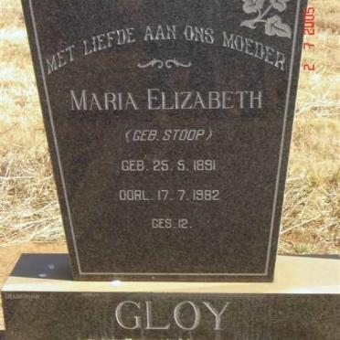 GLOY Maria Elizabeth nee STOOP 1891-1982