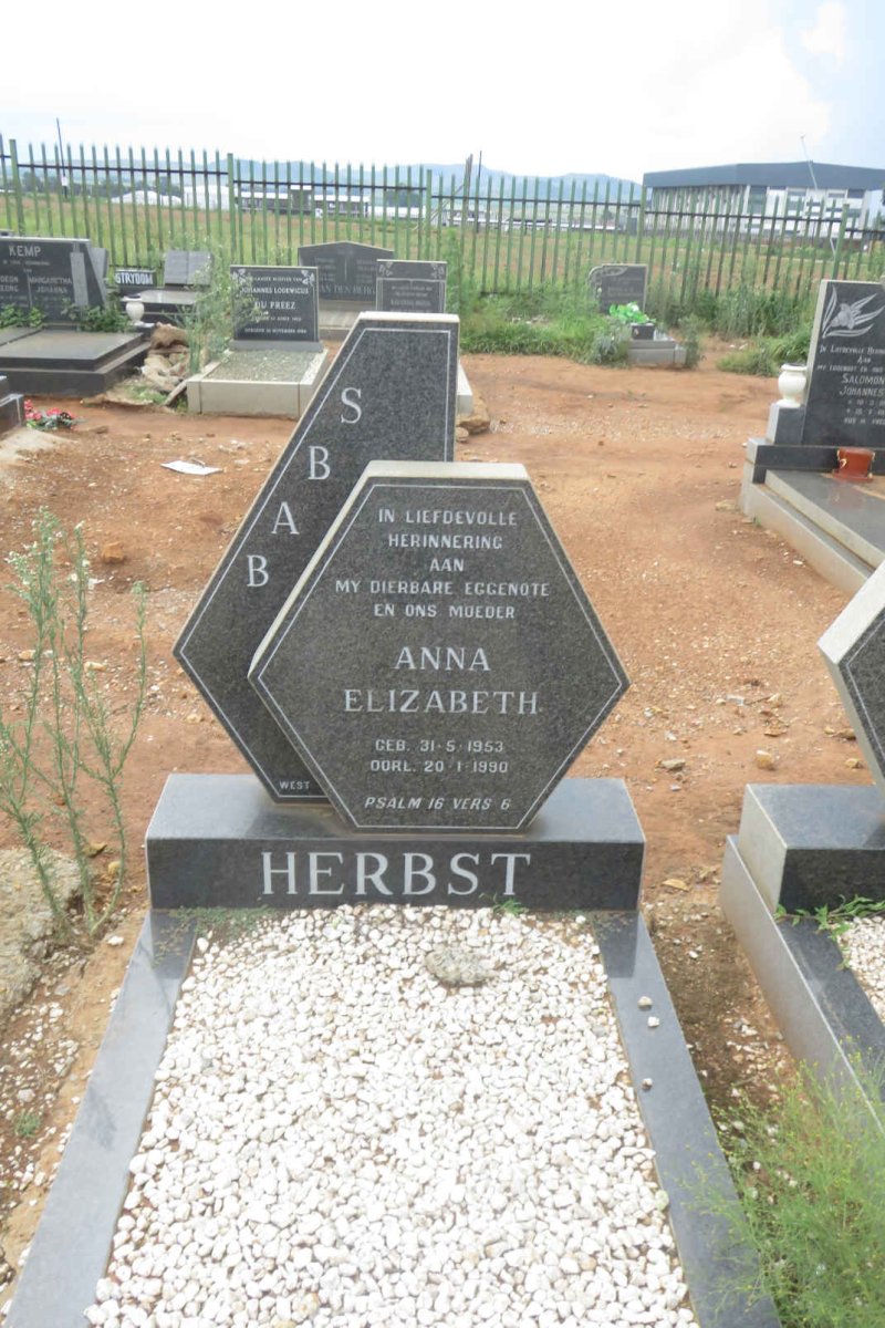 HERBST Anna Elizabeth 1953-1990