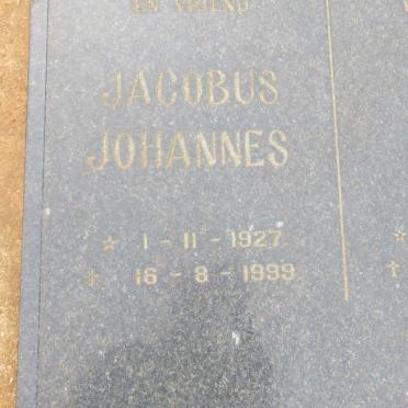 PRATT Jacobus Johannes 1927-1999 &amp; Anna Sophia 1937-