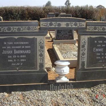 RUDOLPH Johan Barnhard 1895-1964 &amp; Emmie Alice 1897-1979