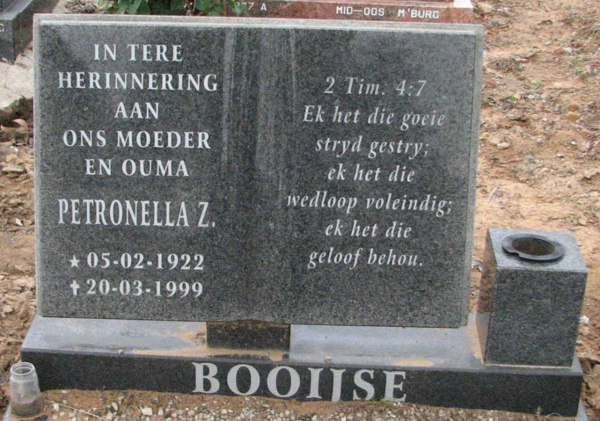 BOOIJSE Petronella Z. 1922-1999