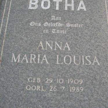 BOTHA Anna Maria Louisa 1909-1989