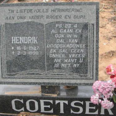 COETSER Hendrik 1927-1998