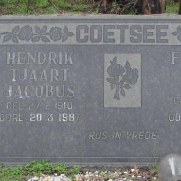 COETSEE Hendrik Tjaart Jacobus 1910-1987 &amp; Francis Emily 1918-1974