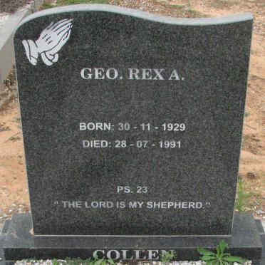 COLLEN Geo. Rex A. 1929-1991