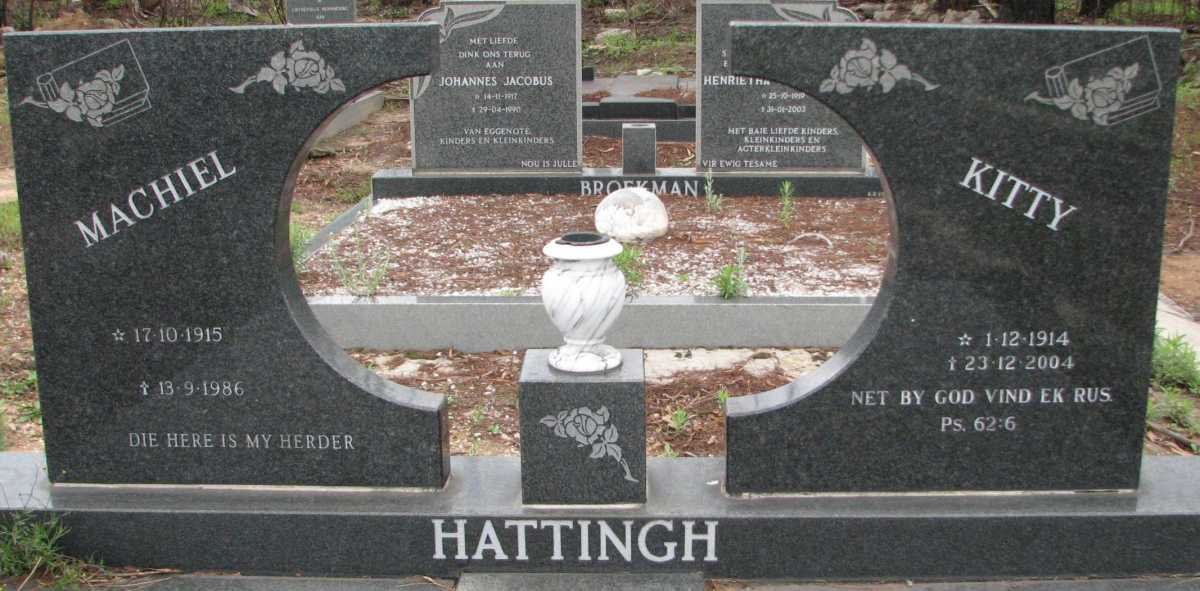 HATTINGH Machiel 1915-1986 &amp; Kitty 1914-2004