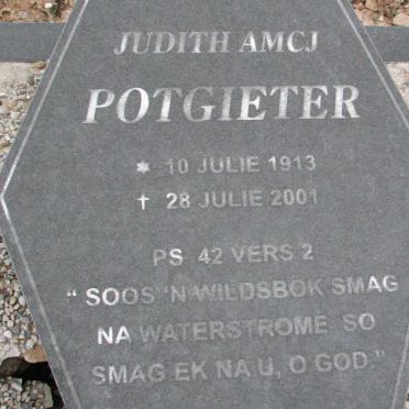 POTGIETER Judith A.M.C.J. 1913-2001