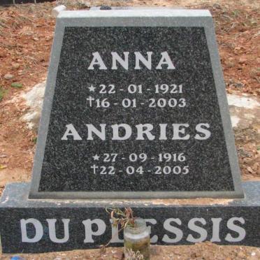 PLESSIS Andries, du 1916-2005 &amp; Anna 1921-2003
