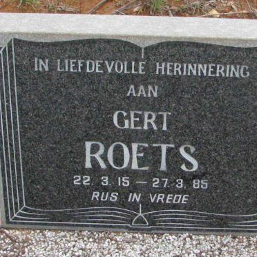 ROETS Gert 1915-1985