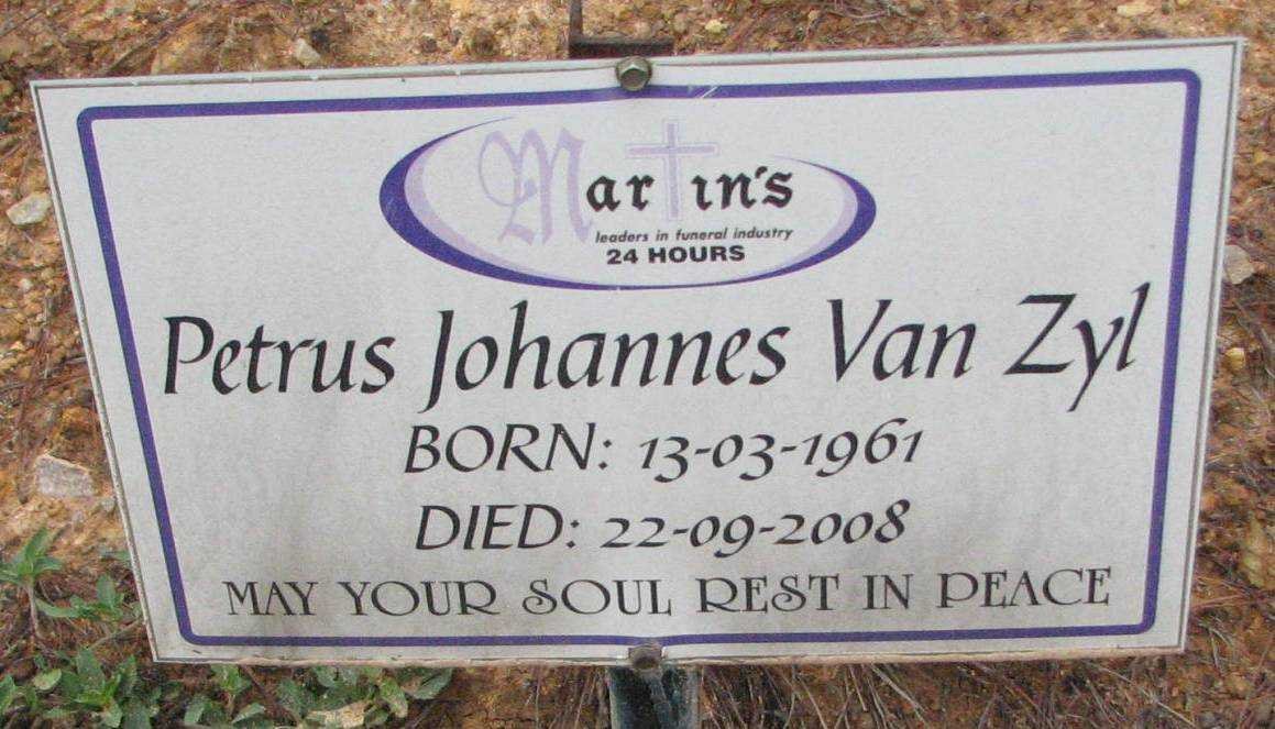 ZYL Petrus Johannes, van 1961-2008