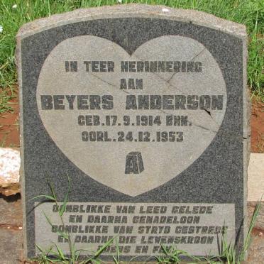 ANDERSON Beyers 1914-1953