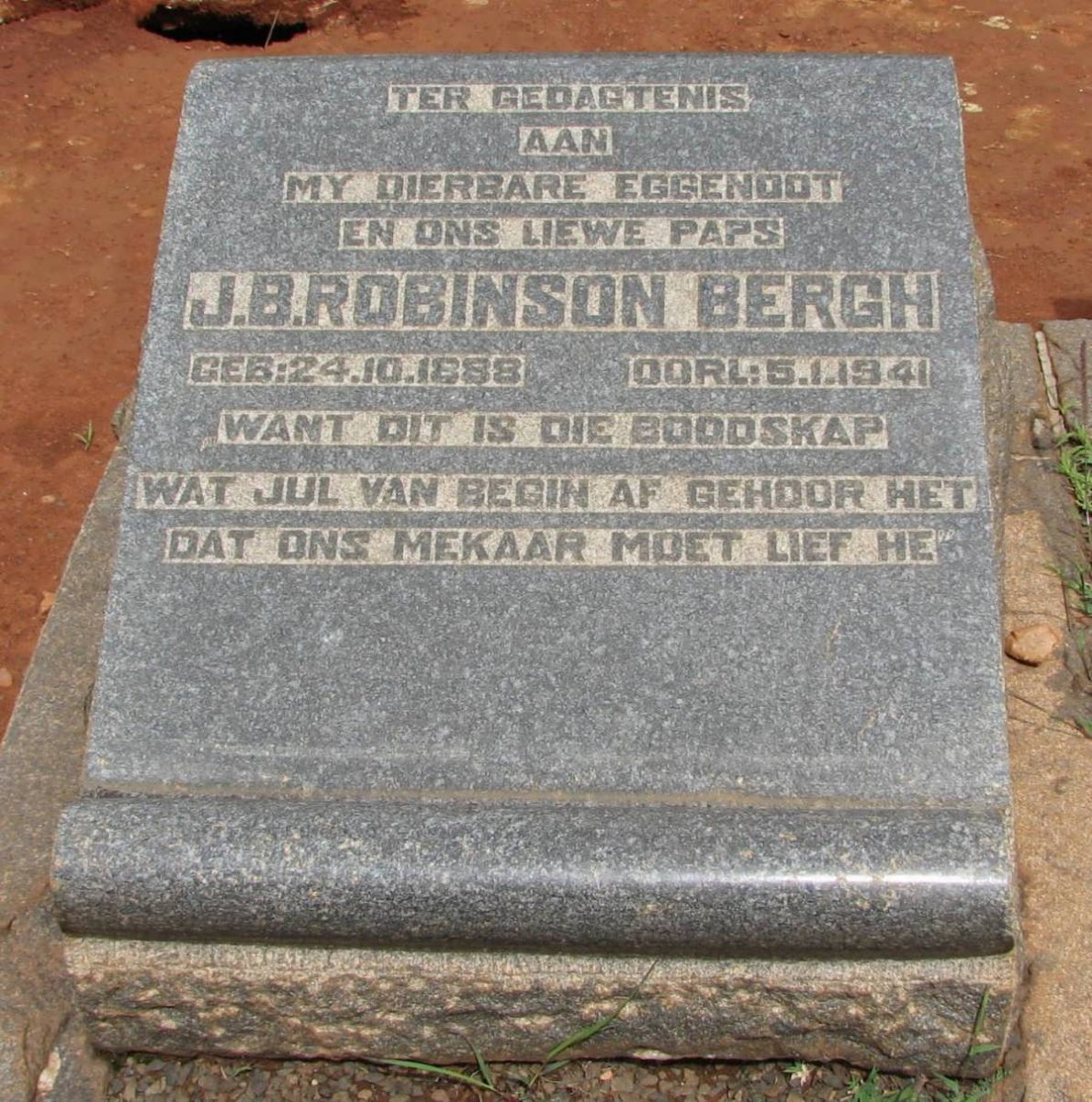 BERGH J.B. Robinson 1888-1941
