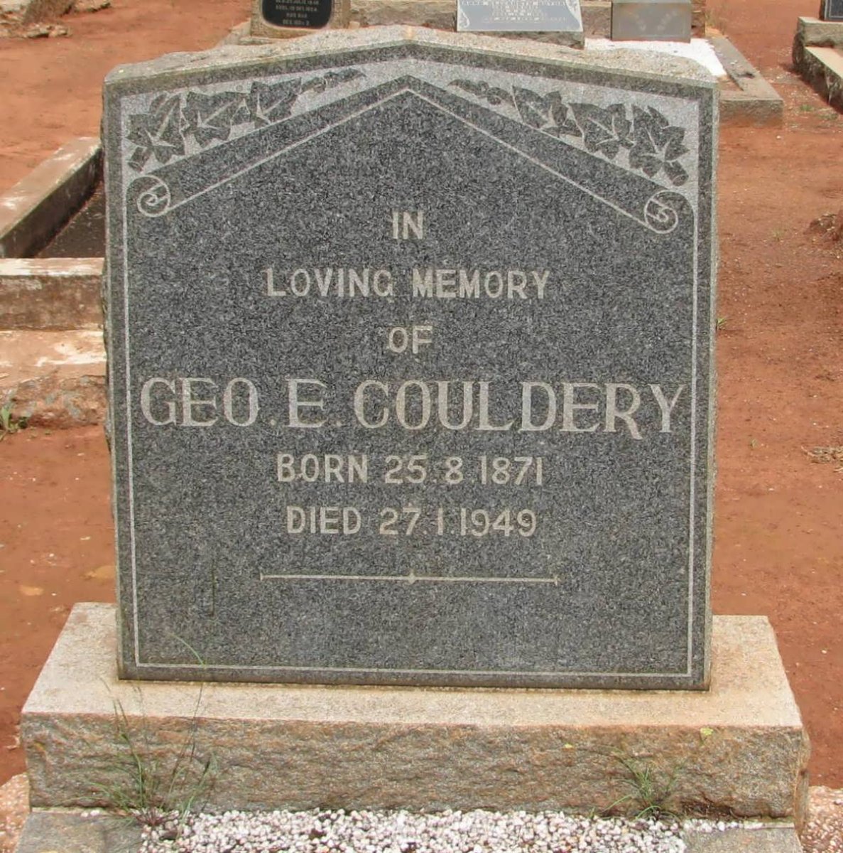 COULDERY Geo. E. 1871-1949