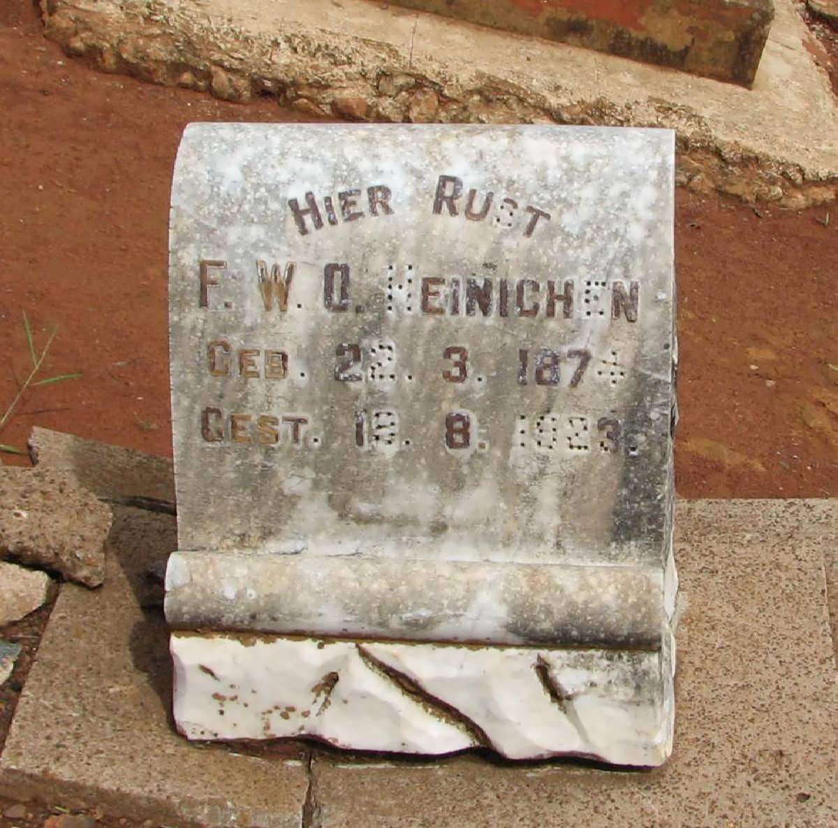 HEINICHEN F.W.O. 1874-1923