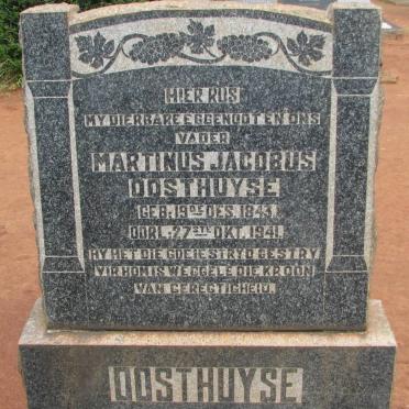 OOSTHUYSE Martinus Jacobus 1843-1941