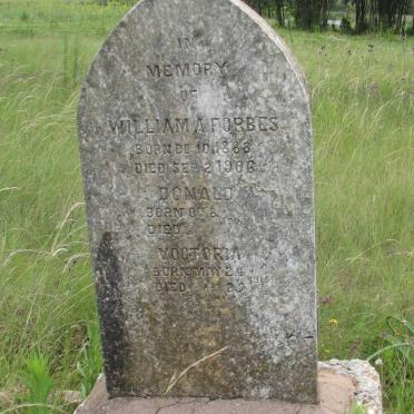 FORBES William A. 1888-1906 :: FORBES Donald -1908 :: FORBES Voctoria -1915
