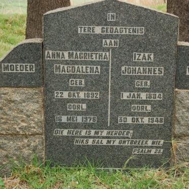 BREYTENBACH Izak Johannes 1884-1948 &amp; Anna Magrietha Magdalena 1892-1978