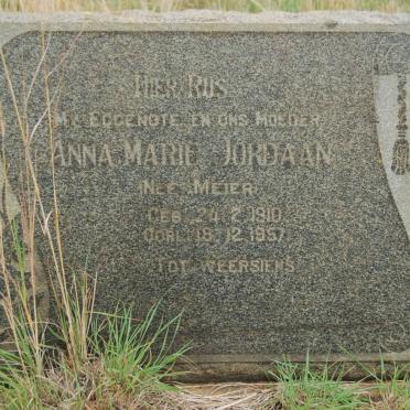 JORDAAN Anna Marie nee MEIER 1910-1957