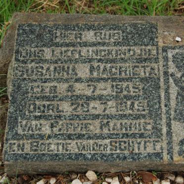 SCHYFF Susanna Magrieta, van der 1945-1945