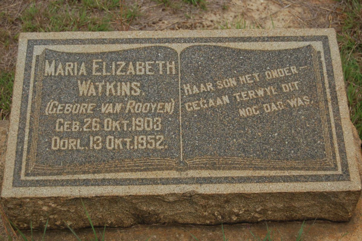 WATKINS Maria Elizabeth nee VAN ROOYEN 1903-1952